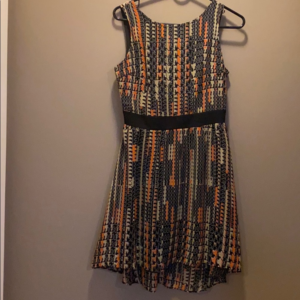 MM Couture, fun and vibrant v neck and back dress